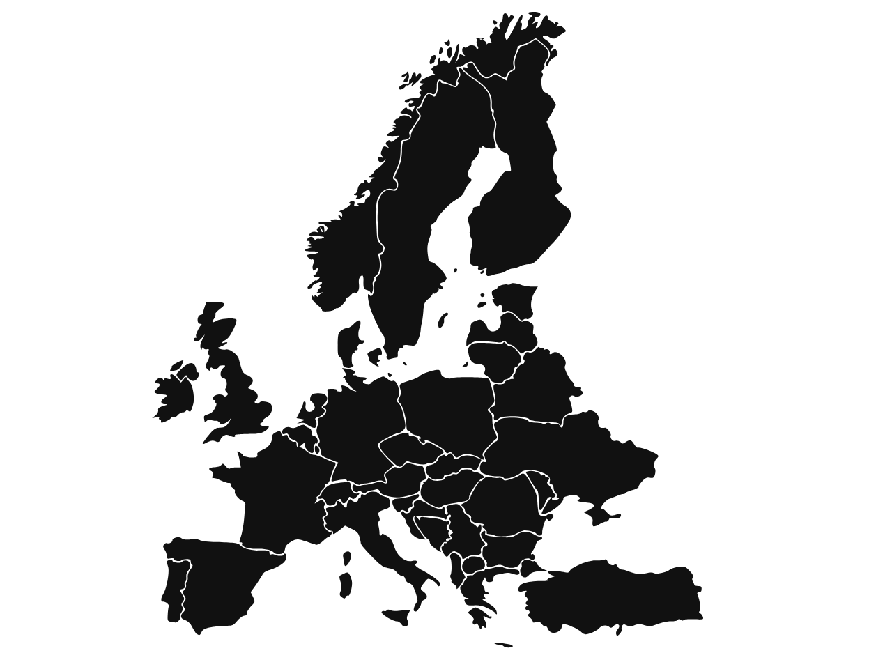 Outline map of Europe